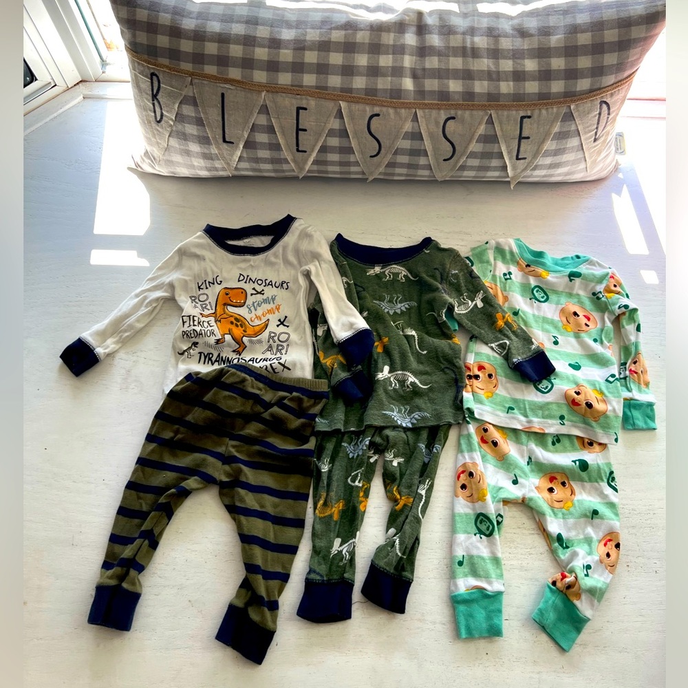 12M Koala Baby and Cocomelon 3 pajamas bundle